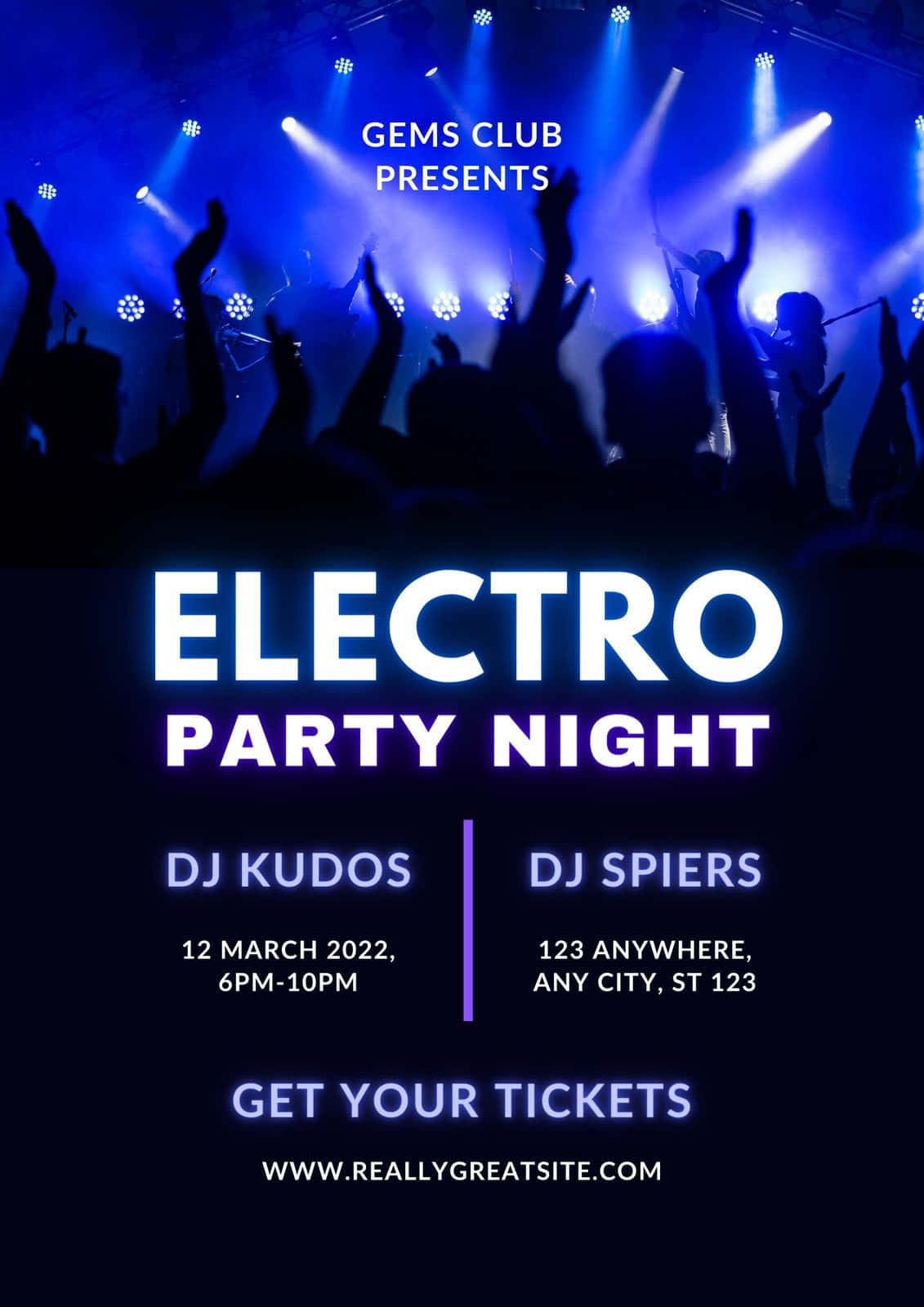Electro Night Party Flyer Background