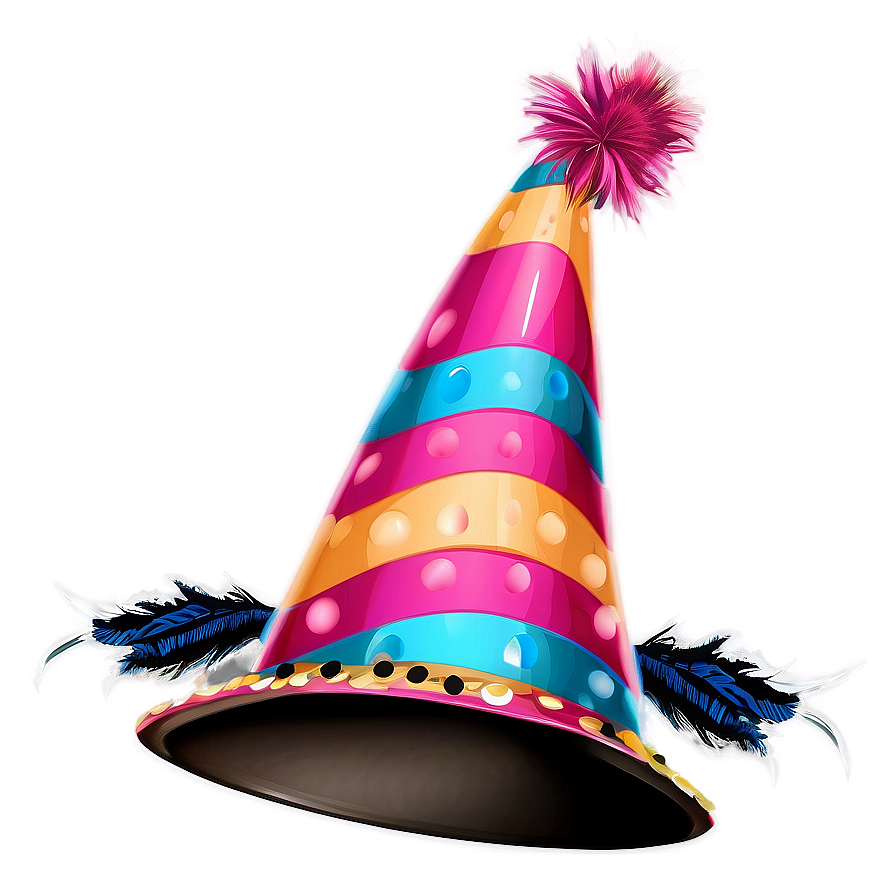 Party Hat With Feathers Png Gil18 PNG