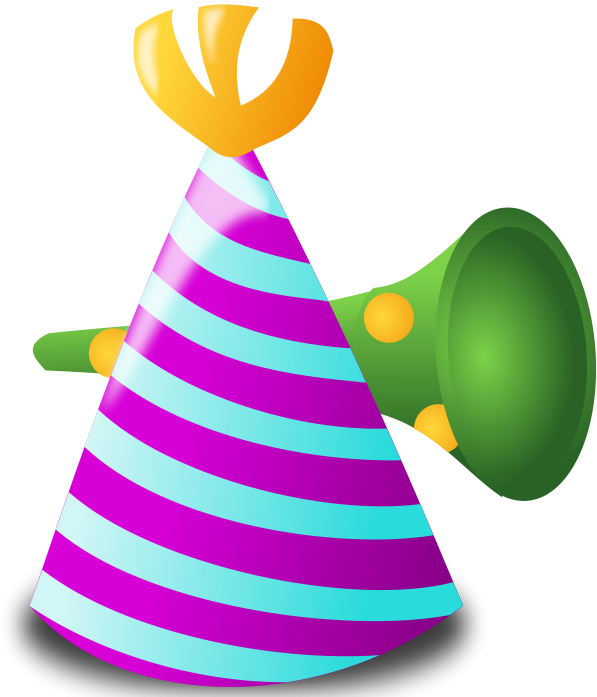 Party Hatand Noise Maker Clipart PNG