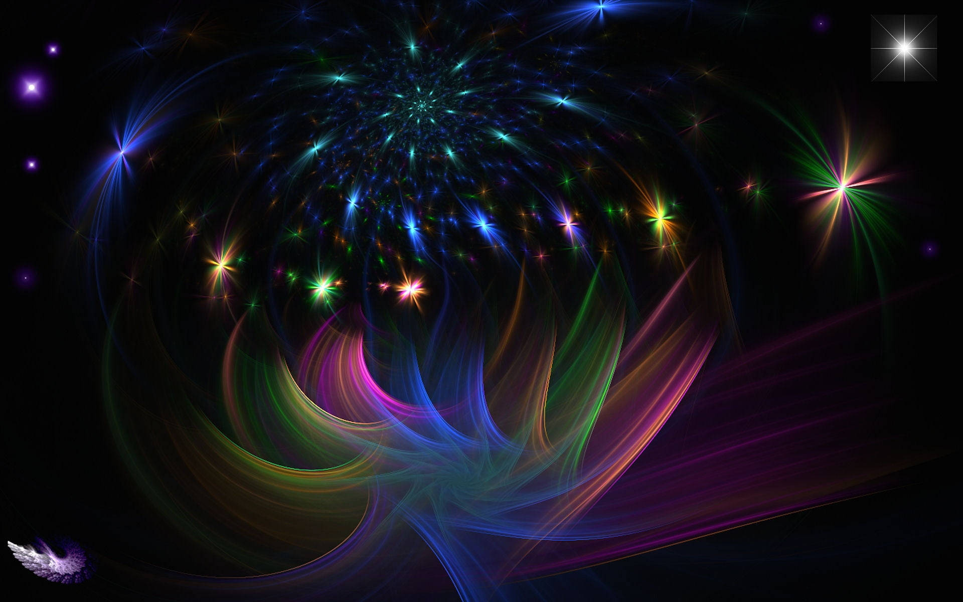 Party Lights Painting Background Wallpaper