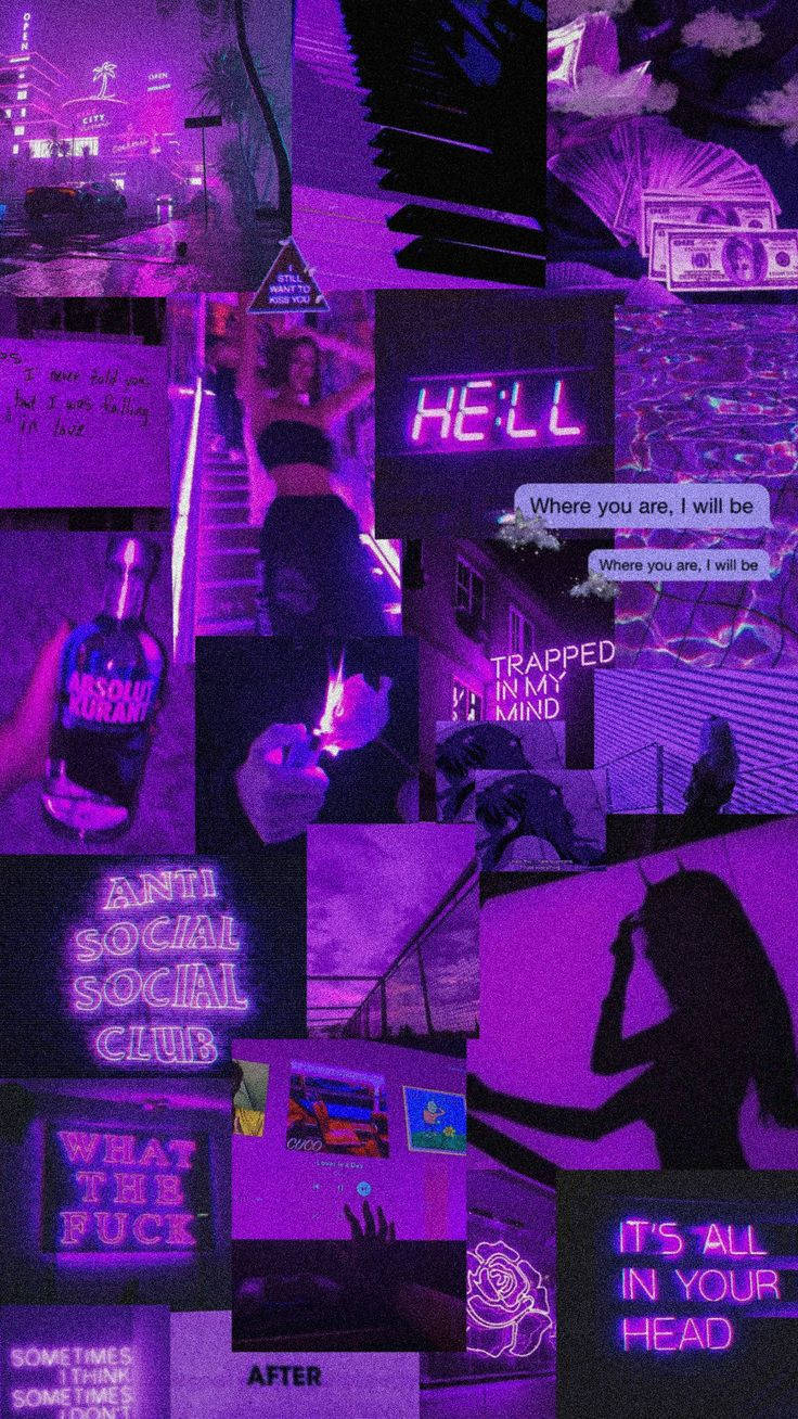 Party Purple And Black Aesthetic Wallpaper