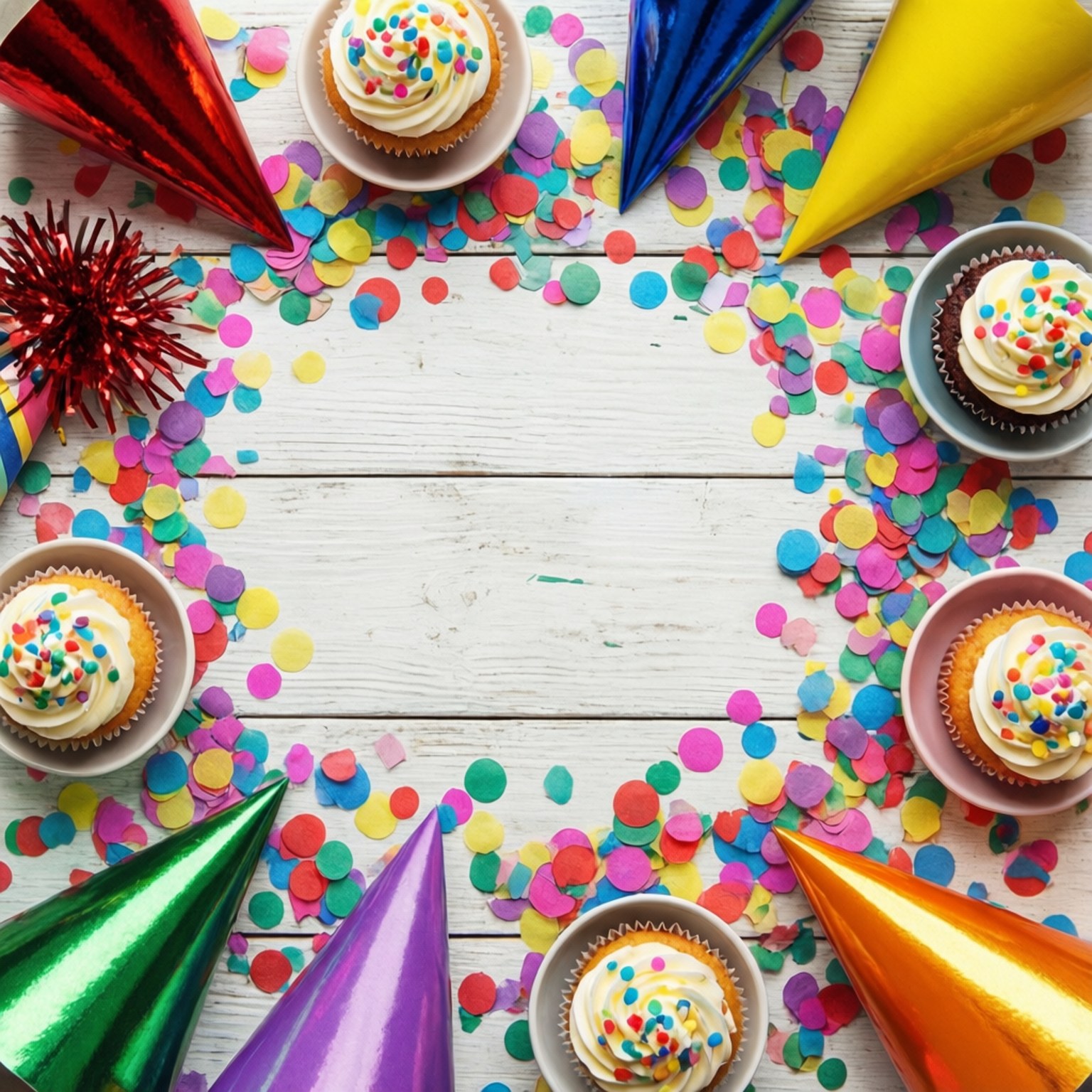 Party Table Flat Lay Papéis de Parede