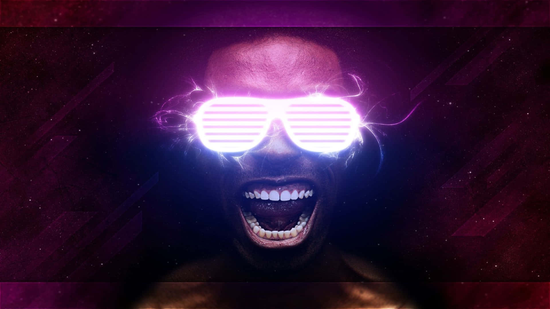 A Man With Sunglasses And A Purple Background