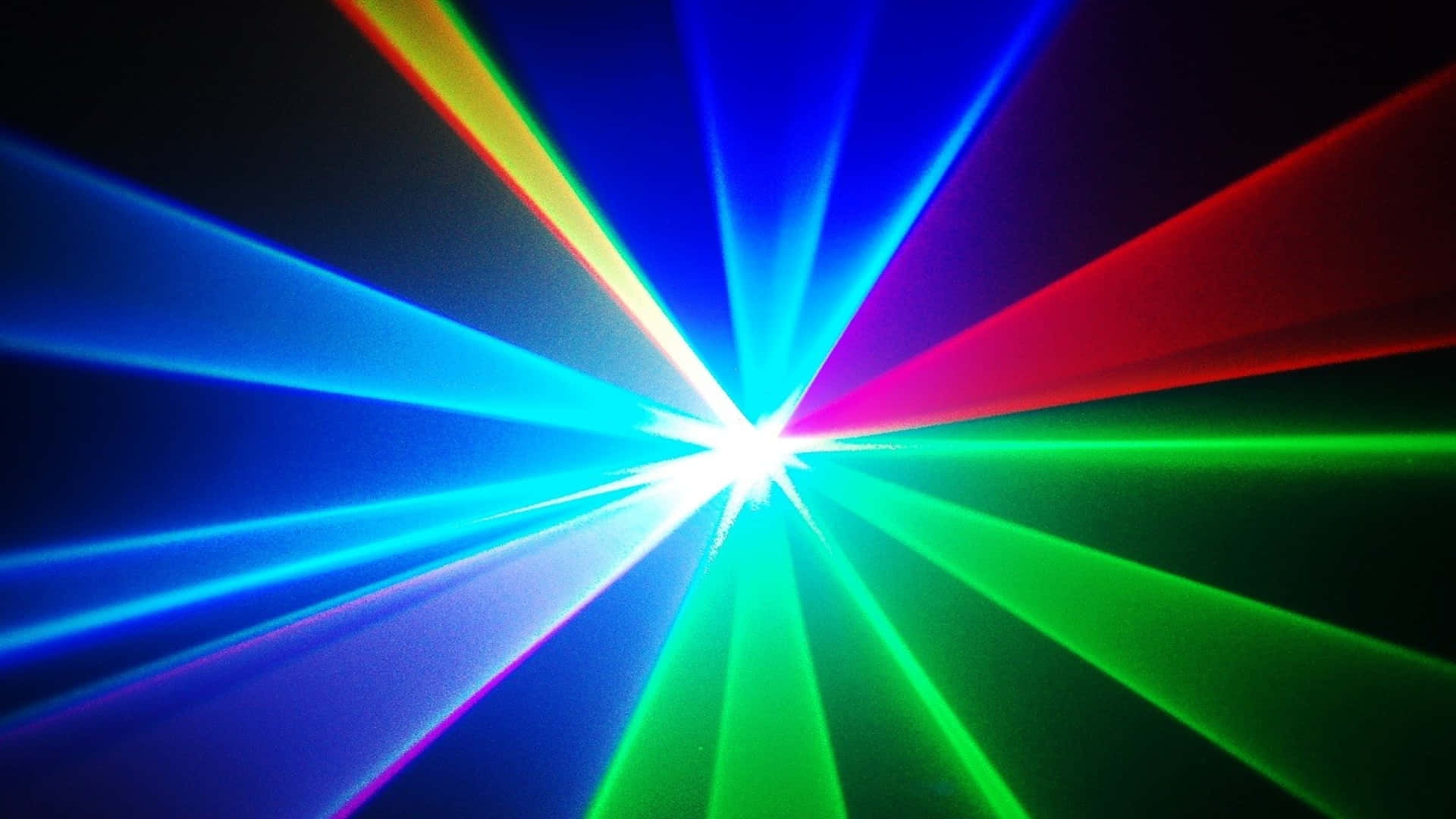 A Colorful Laser Light With A Rainbow Effect
