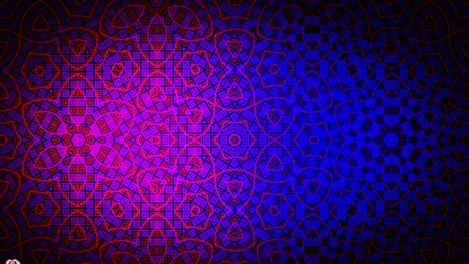 A Blue And Red Abstract Pattern