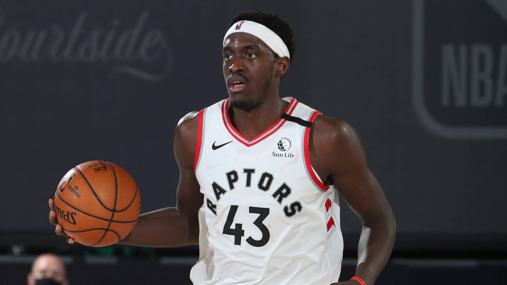Pascal Siakam In White Jersey Wallpaper