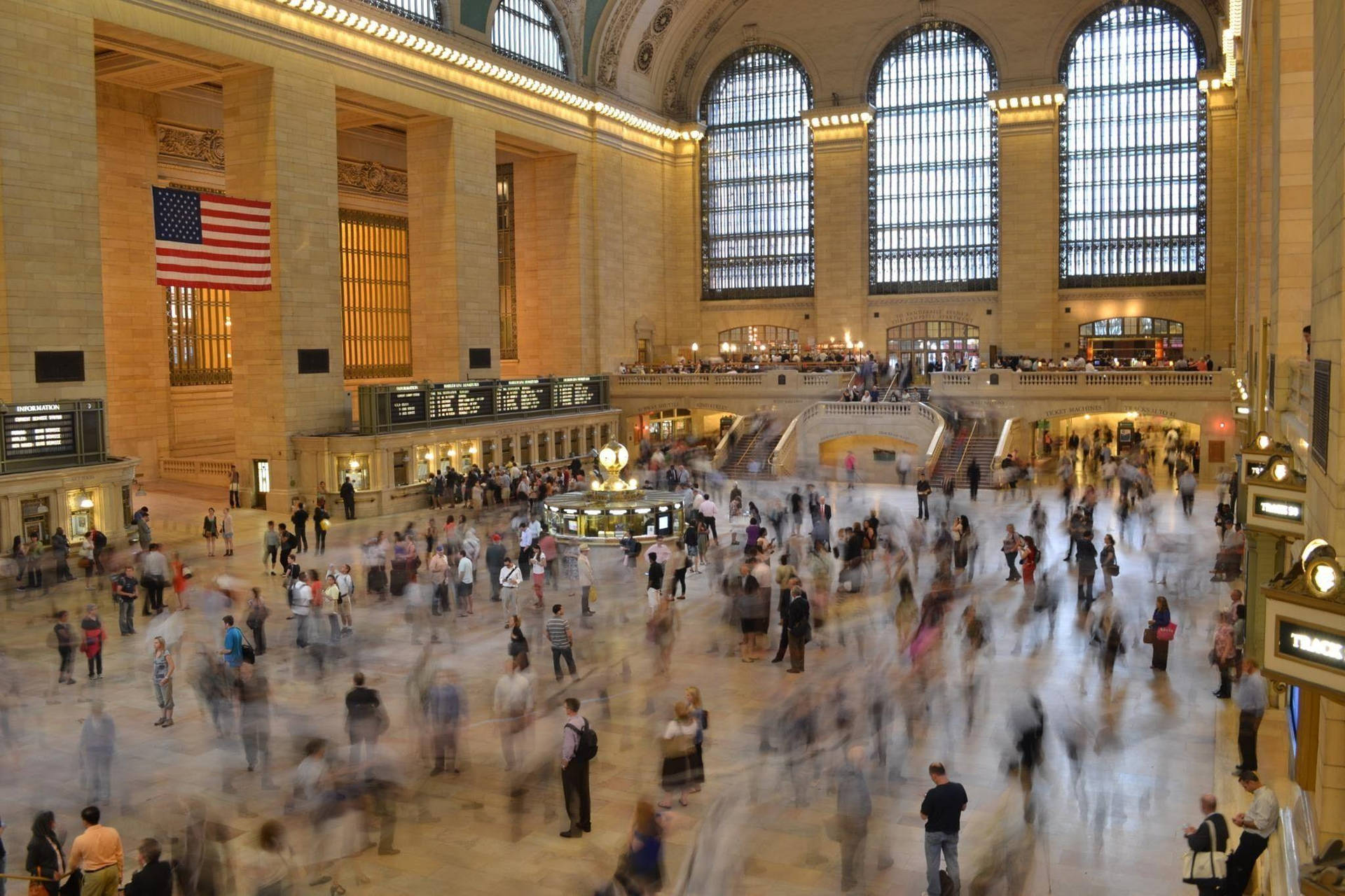 Passengers At Grand Central Terminal Background