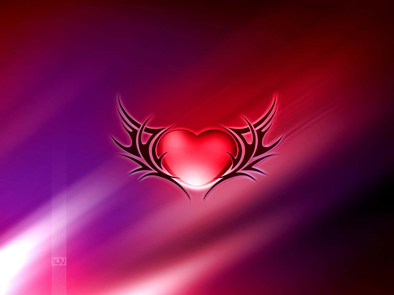 Passionate Heart With Wings Wallpaper
