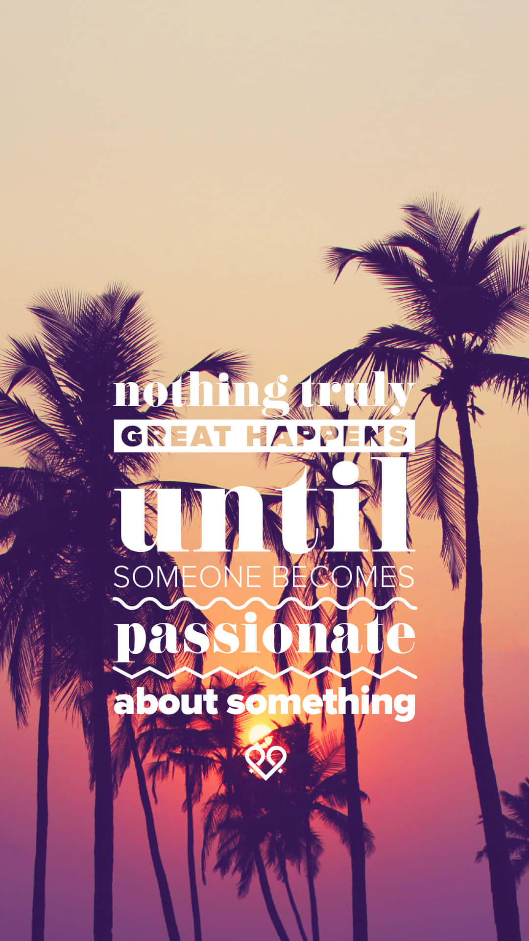 Passionate Quotes With A Sunset Background Wallpaper