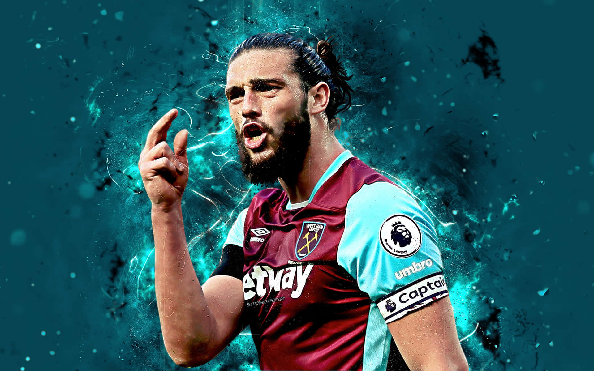 Passionate West Ham United Fans Cheering In Stands Wallpaper
