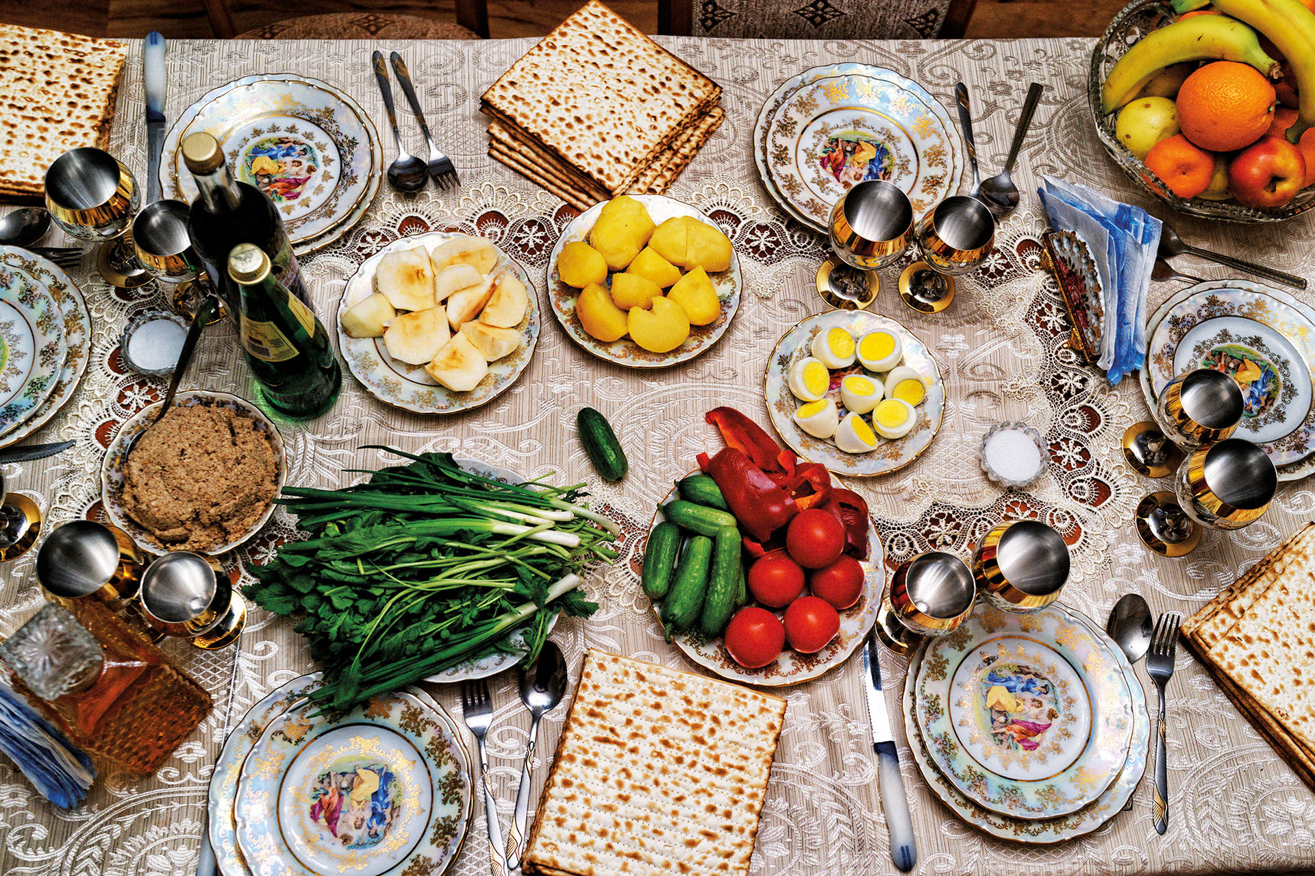 Passover Dinner Meal Background
