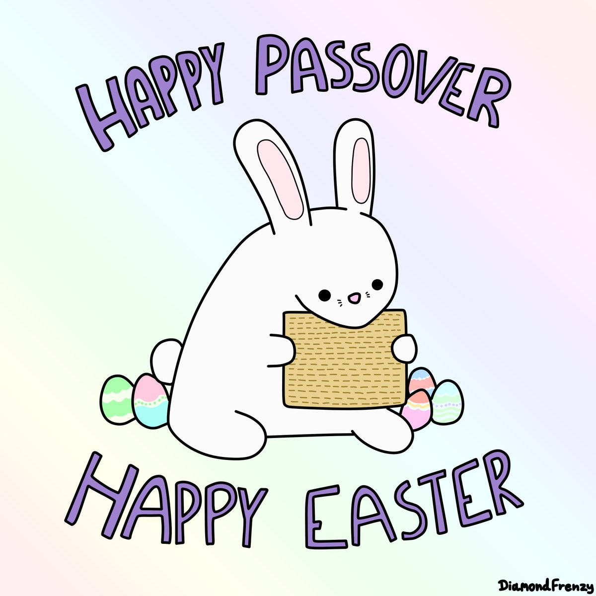 Passover Easter Bunny Background