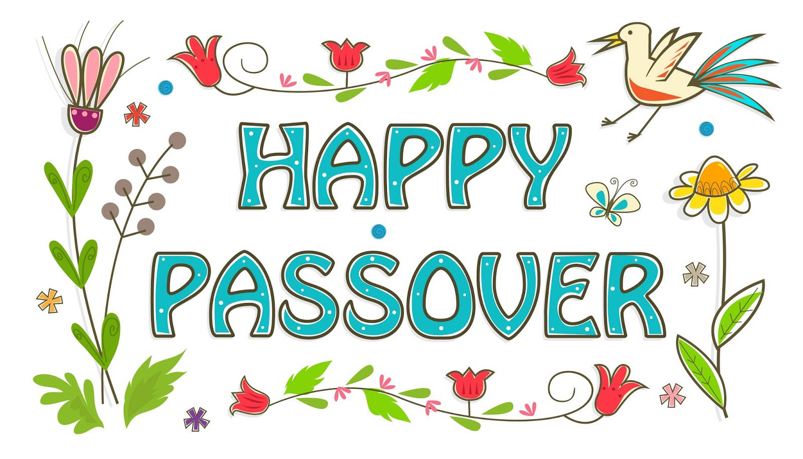 Passover Flower Art Background