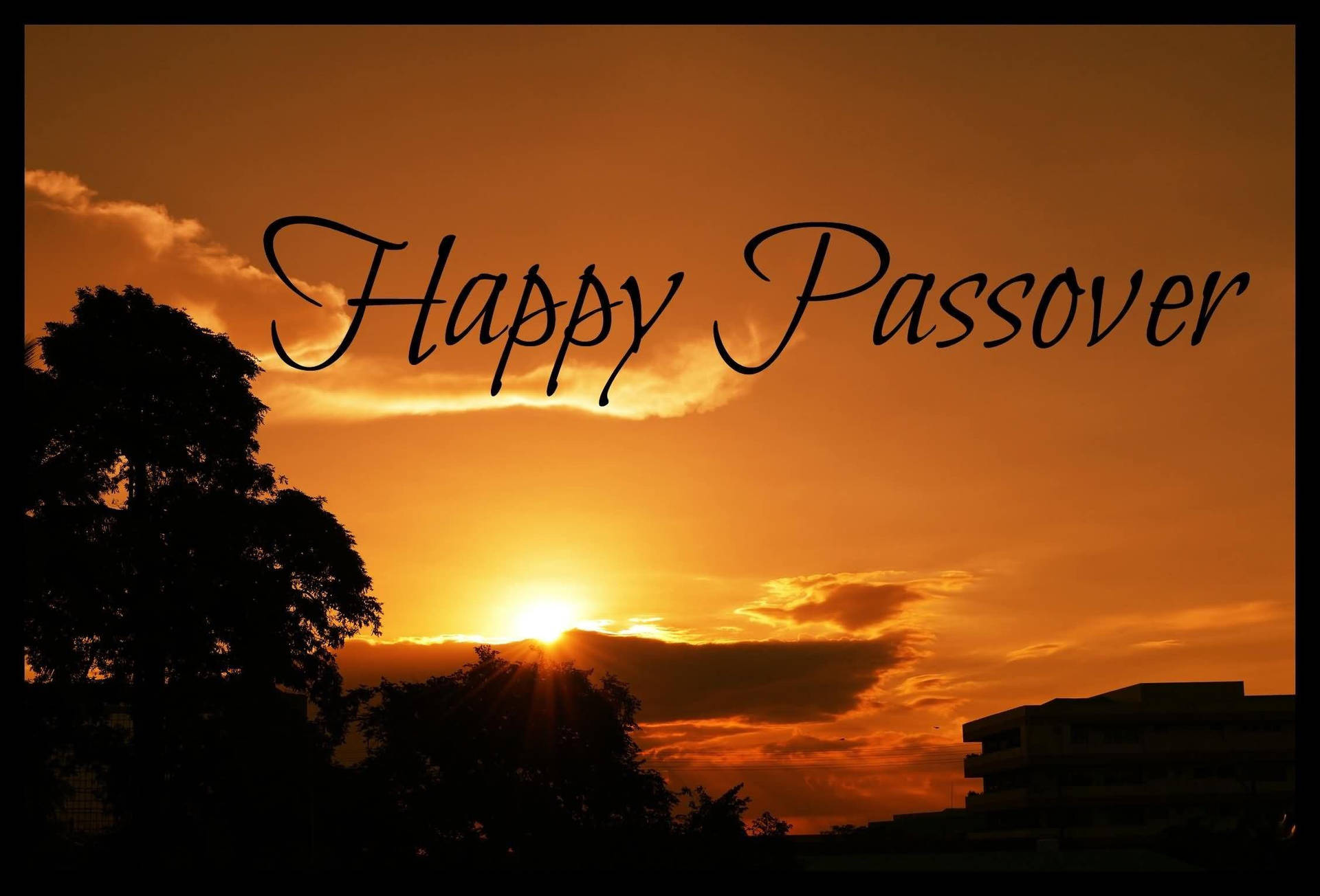 Passover Golden Sunset Background