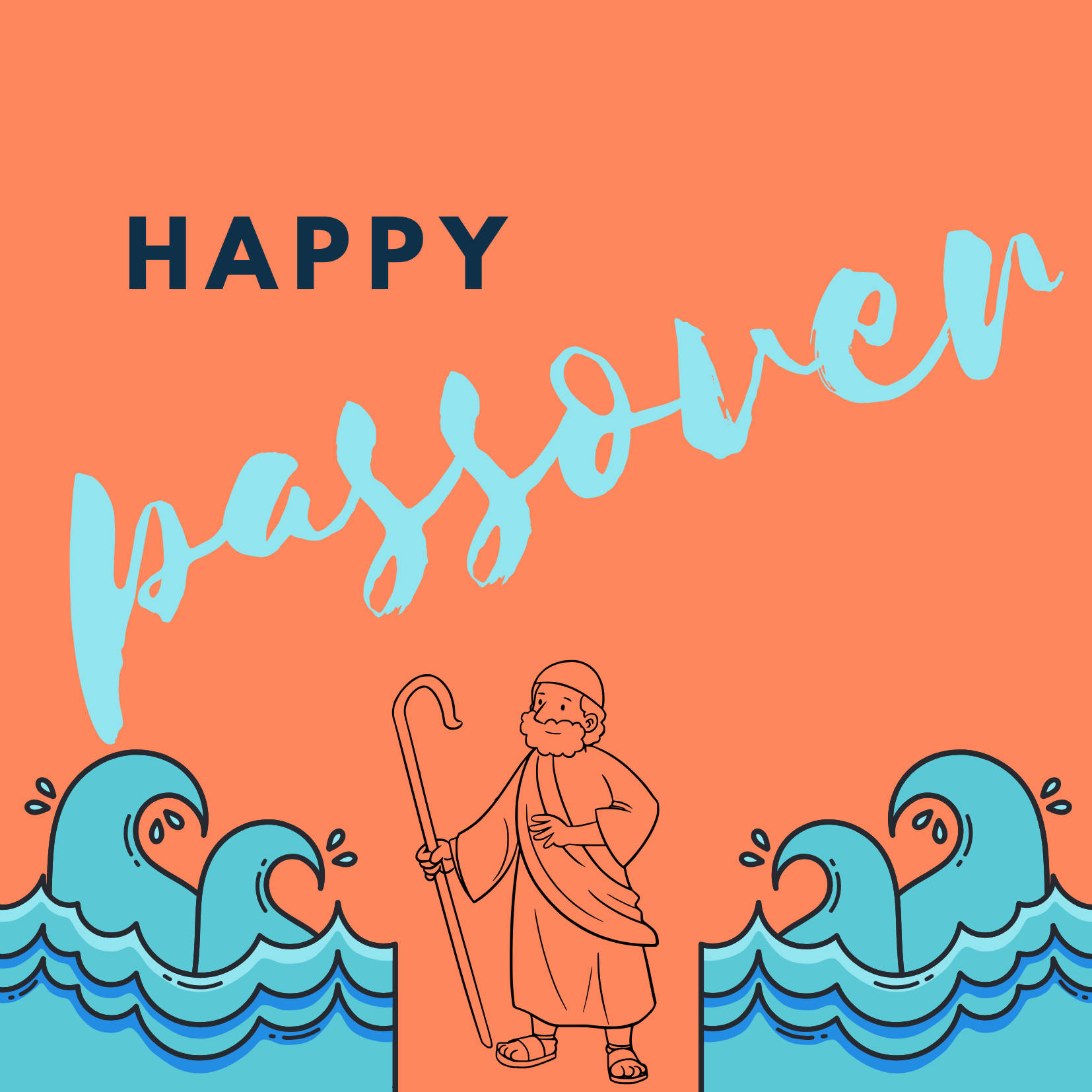 Passover Moses Sea Art Background
