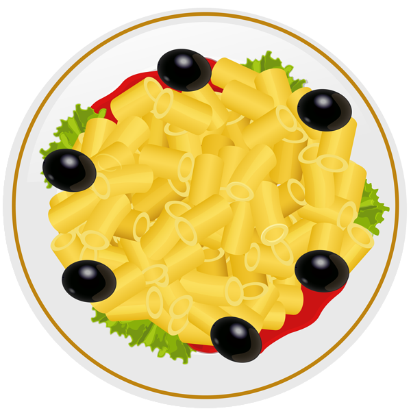 Pasta Dish With Black Olives PNG