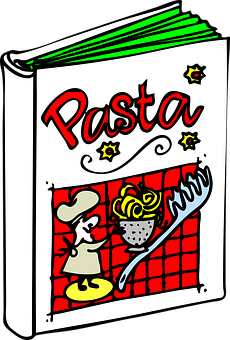Pasta Recipe Book Cover PNG