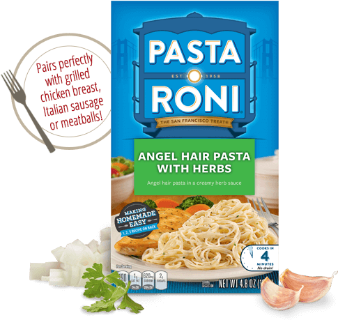 Pasta Roni Angel Hairwith Herbs Product Package PNG