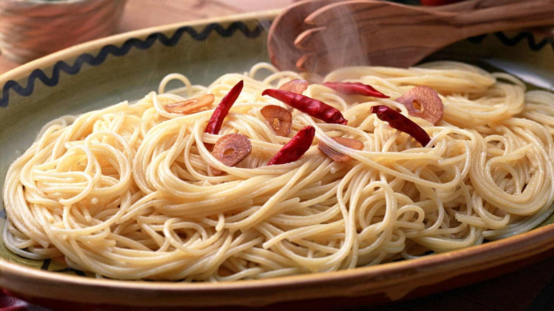 Pasta With Chili Peppers Wallpaper