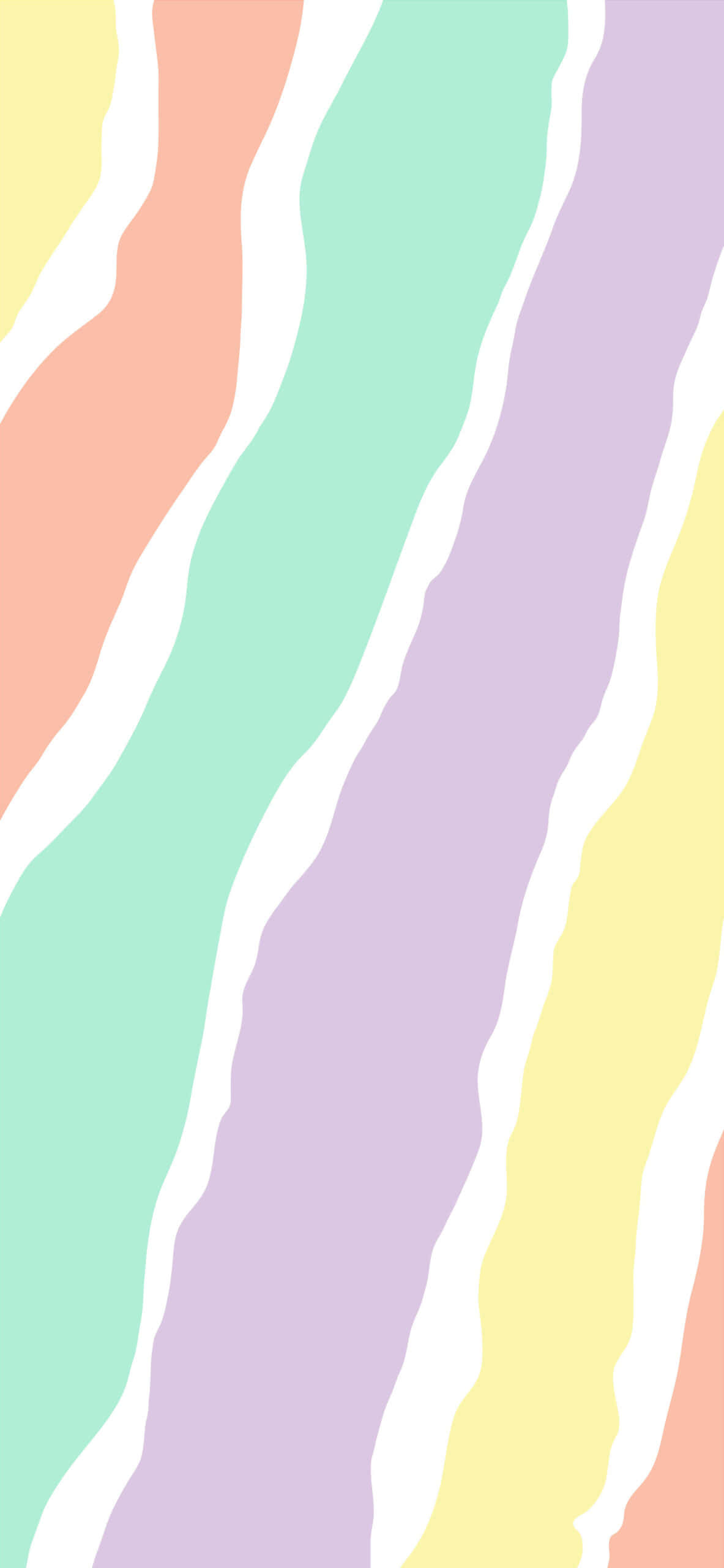Unpapel Tapiz Rayado De Colores Pasteles Con Un Patrón De Arcoíris