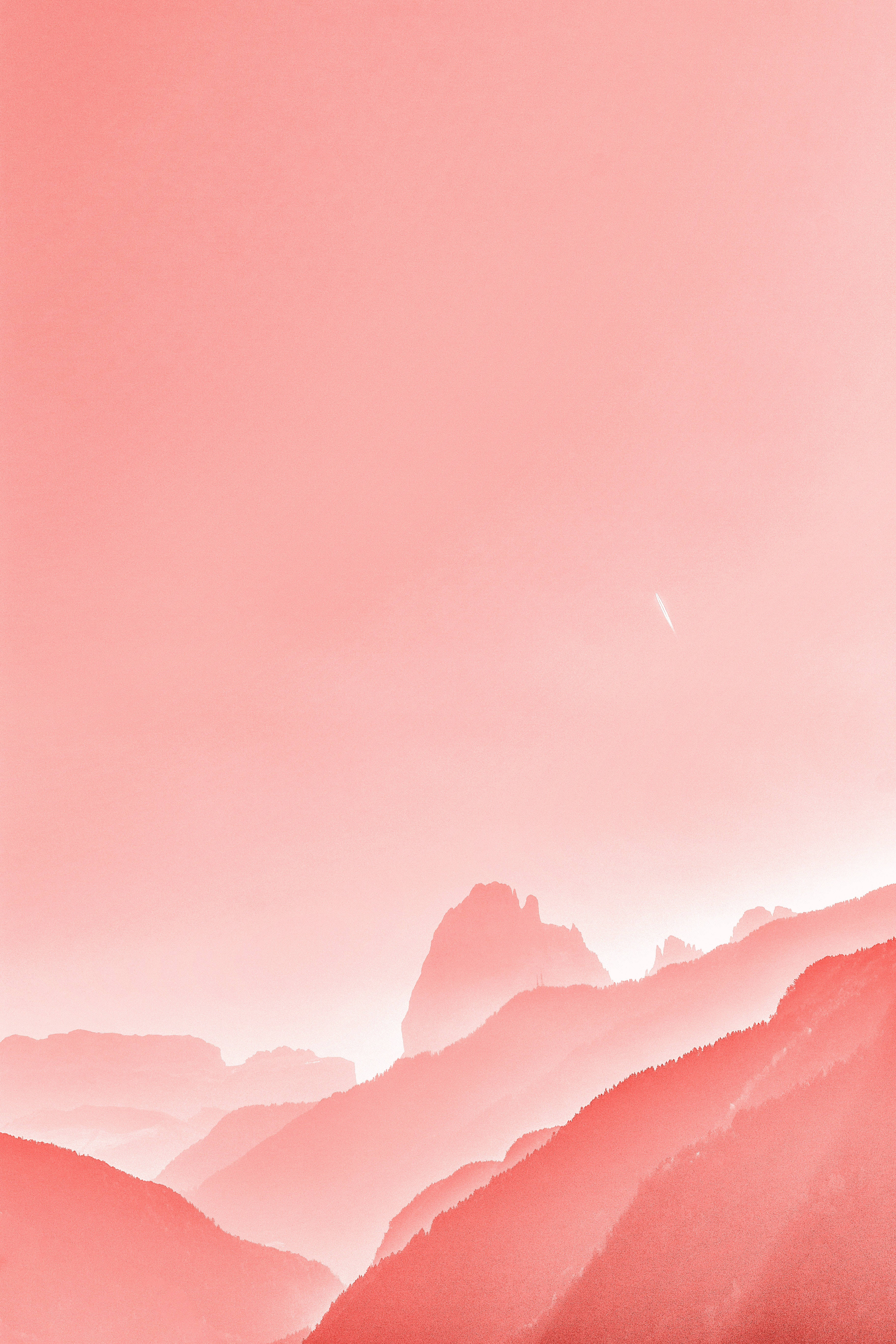 Pastel 4k Pink Mountain Wallpaper