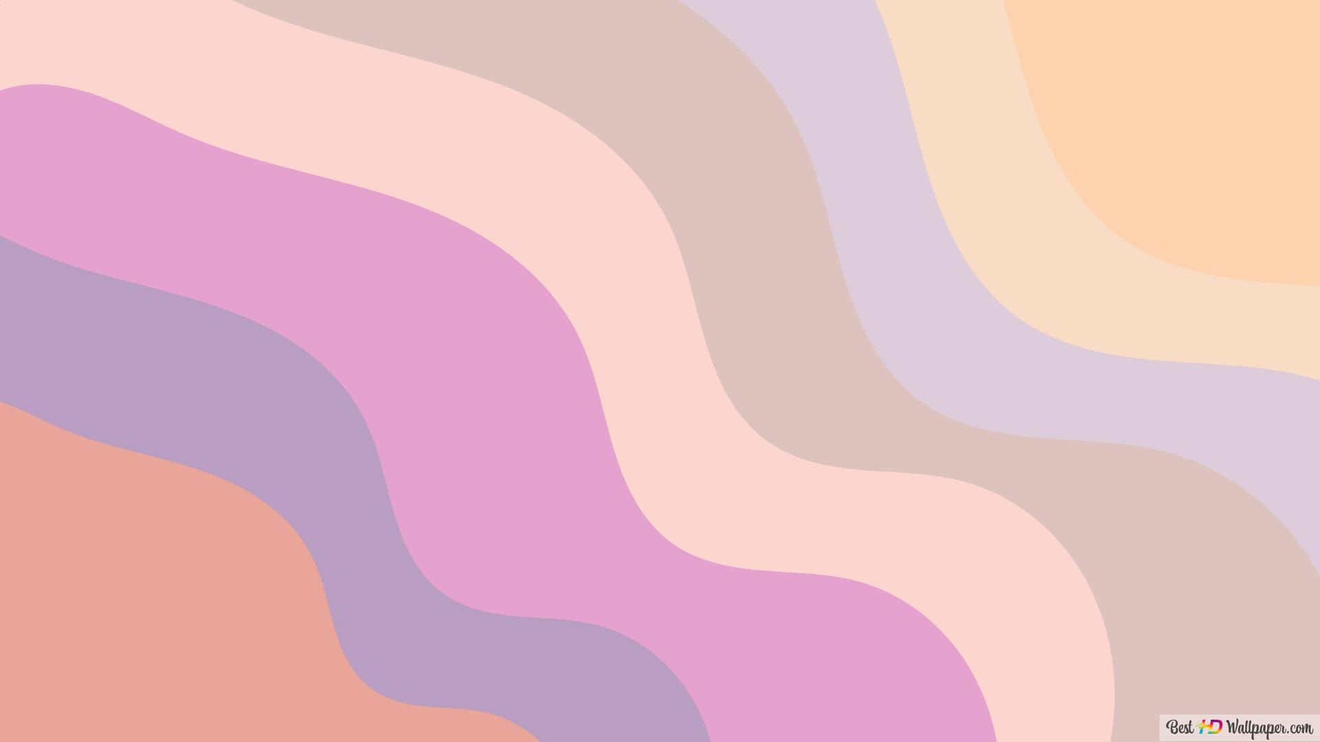 Multicolored Pastel Swirls Come Together To Create A Unique Abstract Artwork Wallpaper