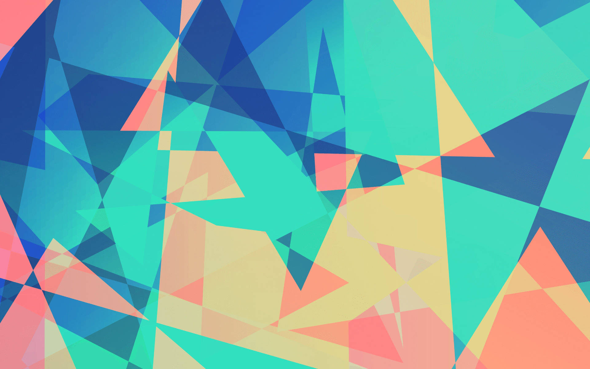 Et farverigt abstrakt baggrund med trekanter og sektårner Wallpaper
