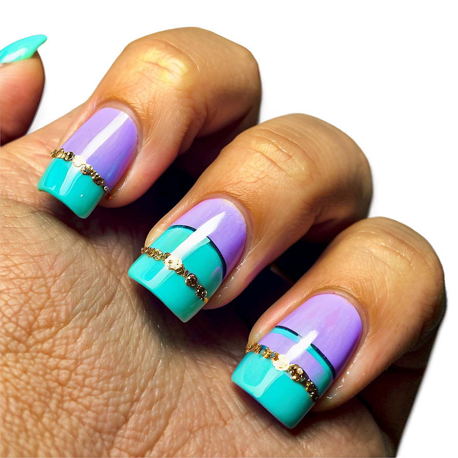 Pastel Acrylic Nails Collection Png Dgw27 PNG