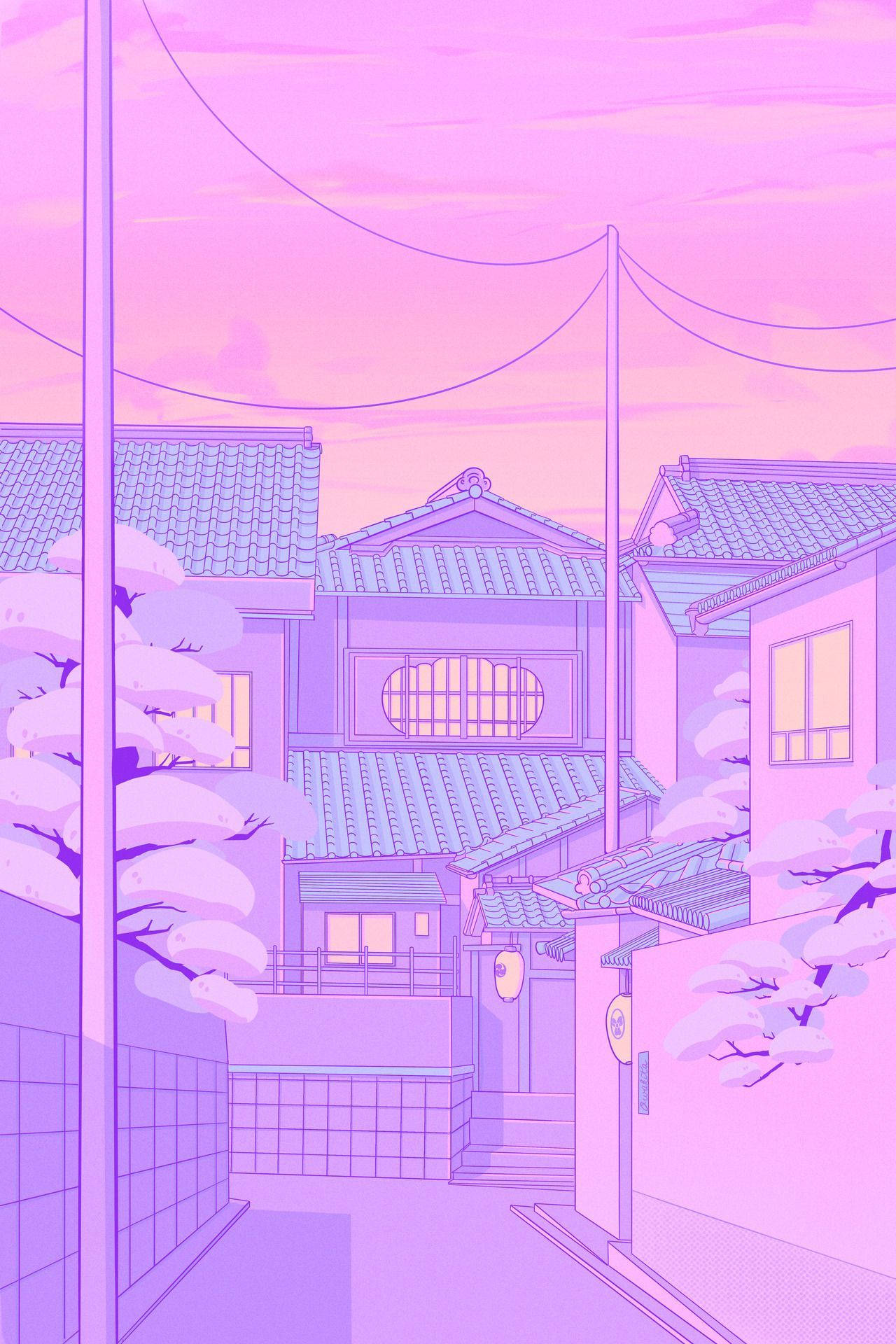 Pastel Aesthetic Anime Scenery Wallpaper
