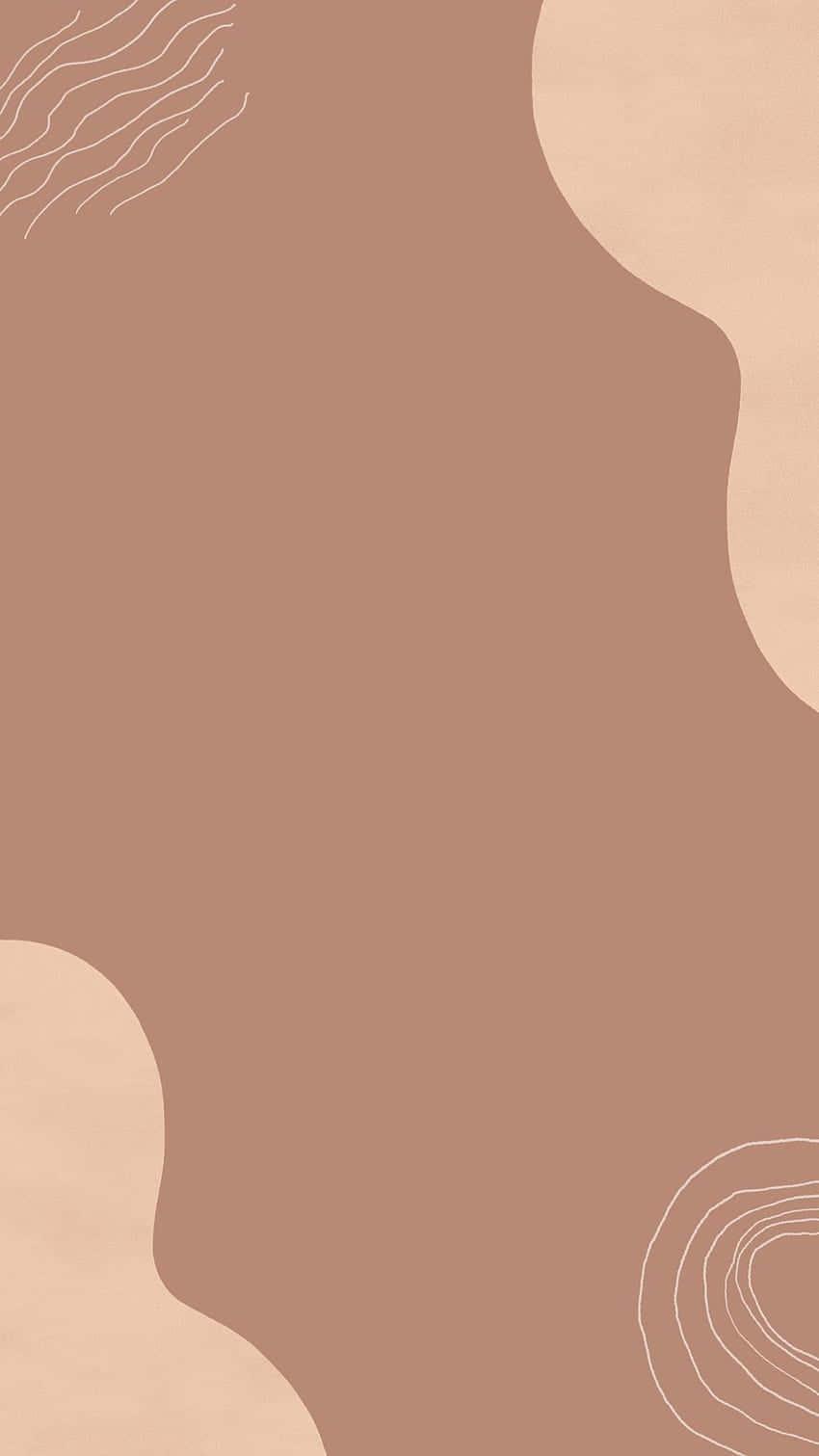 Pastel Aesthetic Brown Background Circular Lines