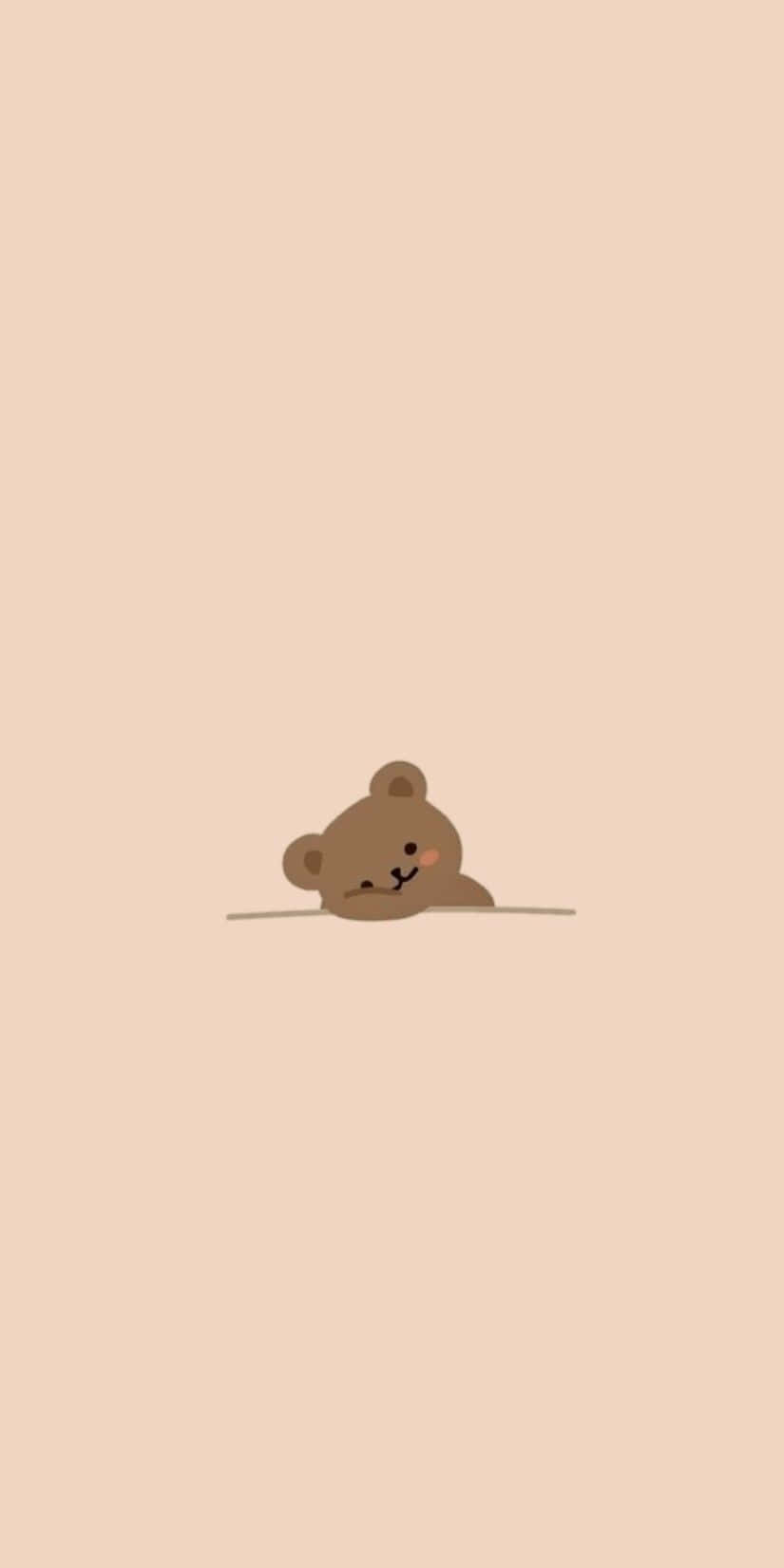 Download Pastel Aesthetic Brown Background Teddy Bear | Wallpapers.com