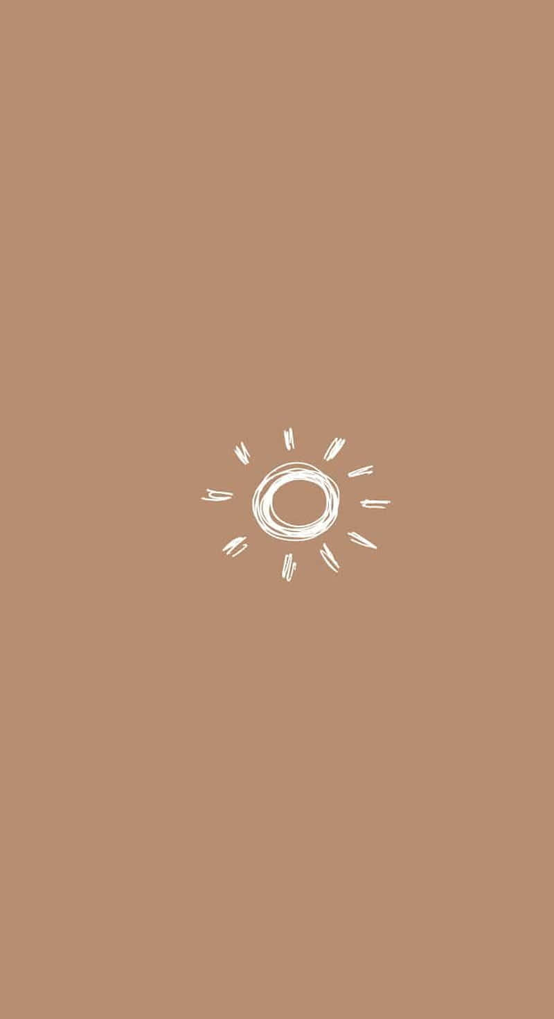Pastel Aesthetic Brown Background Sun Rays