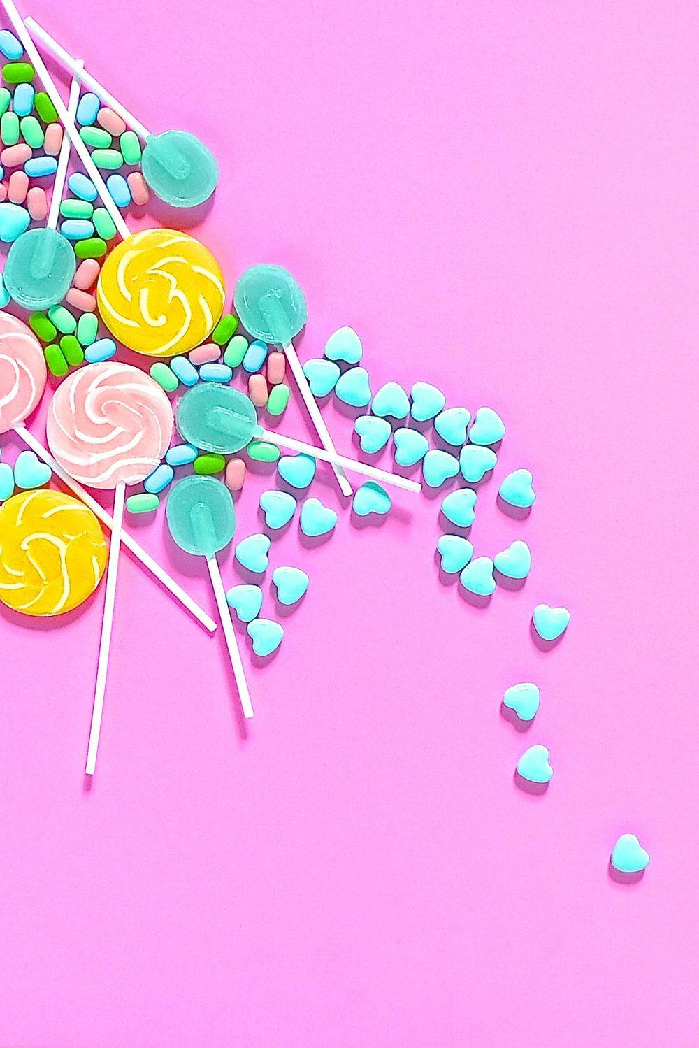 Pastel Aesthetic Candies Background Wallpaper