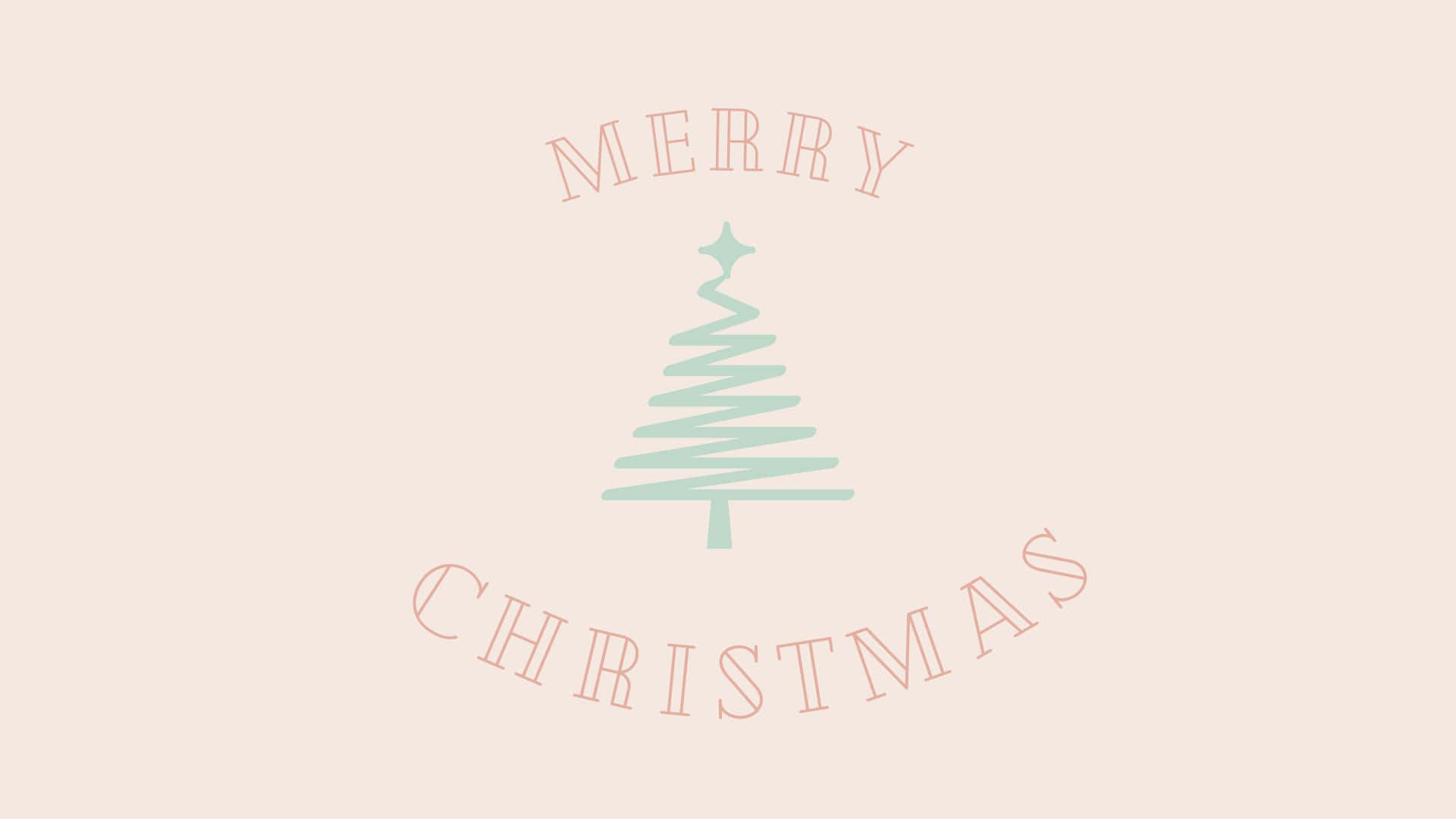 Pastel Aesthetic Christmas Greeting Digital Art Wallpaper