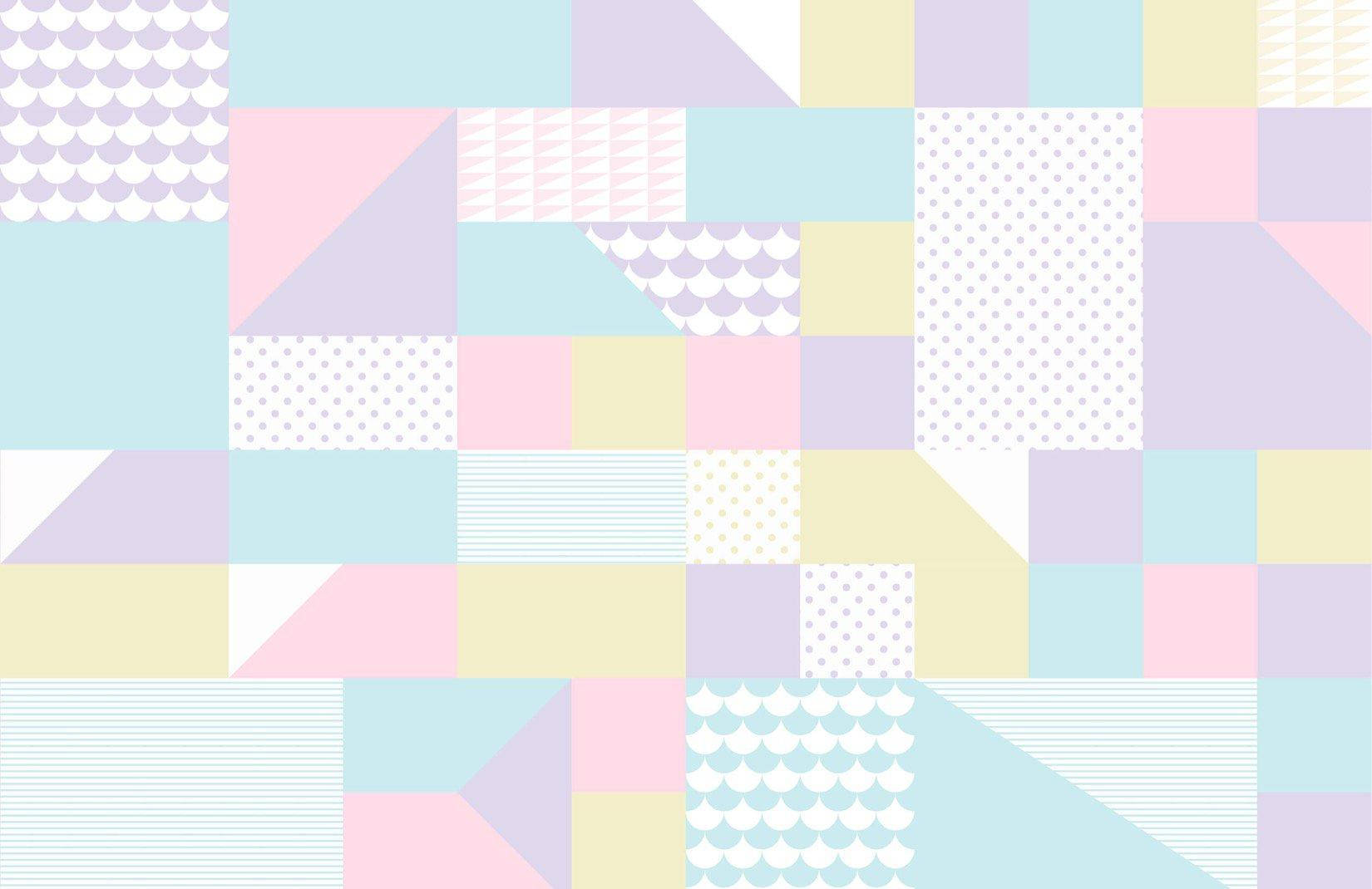Soft, calming colors adorn this dreamy pastel aesthetic desktop Wallpaper