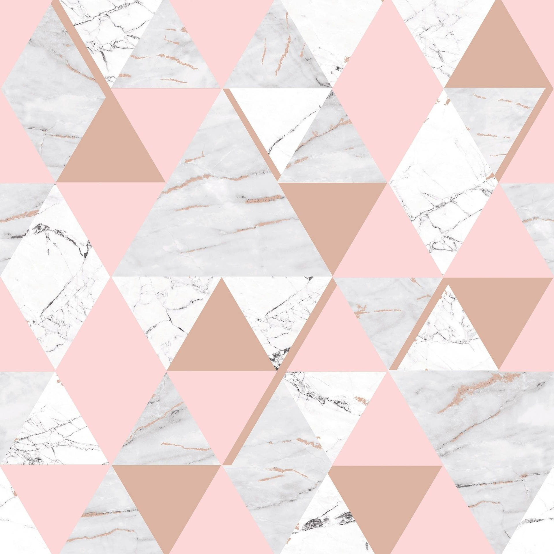 Pastel Aesthetic Marble With Triangle Pattern Wallpaper
