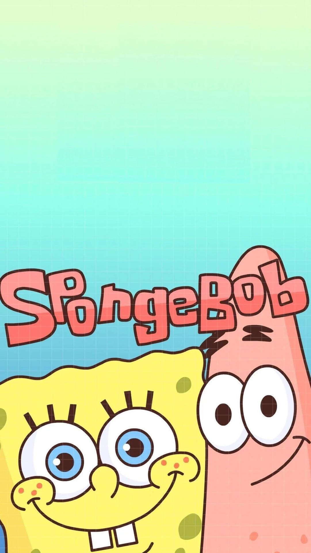 Spongebob E Patrick Estetici Pastello Sfondo