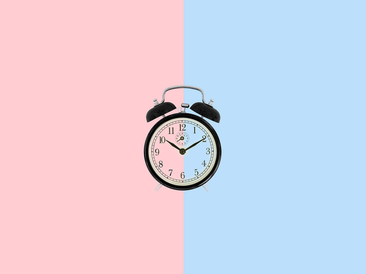 Pastel Alarm Clock Logo Wallpaper