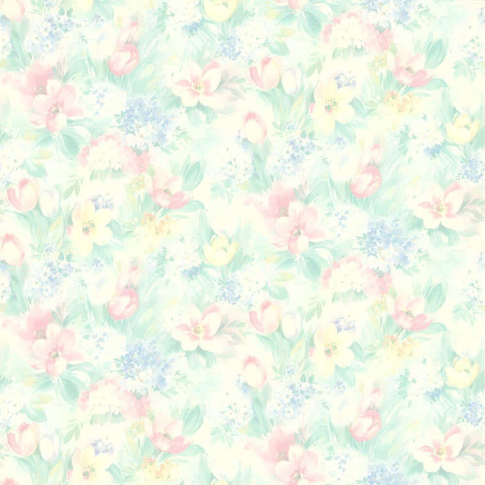 Floral Pattern Pastel Background