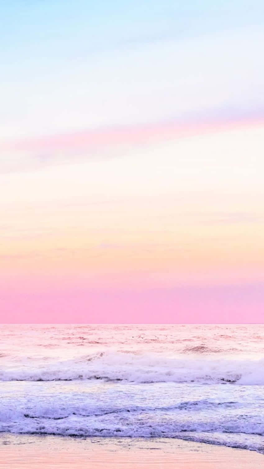 Explore the pastel shades of the beach Wallpaper