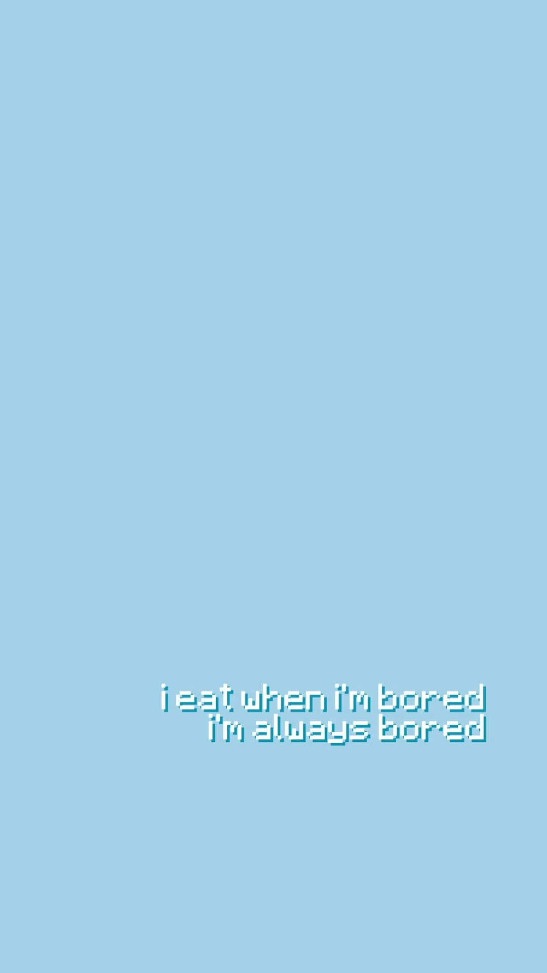 Download Pastel Blue Aesthetic Eat Bored Wallpaper | Wallpapers.com
