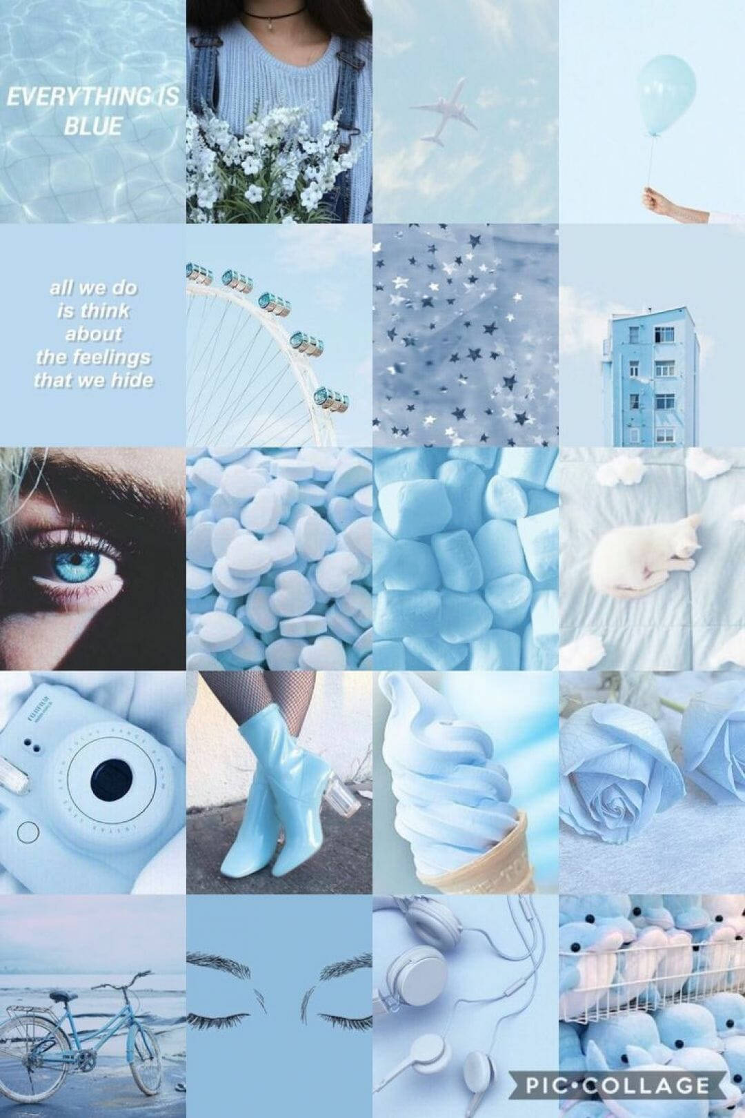 Embrace the beauty of a pastel blue aesthetic with an iPhone. Wallpaper