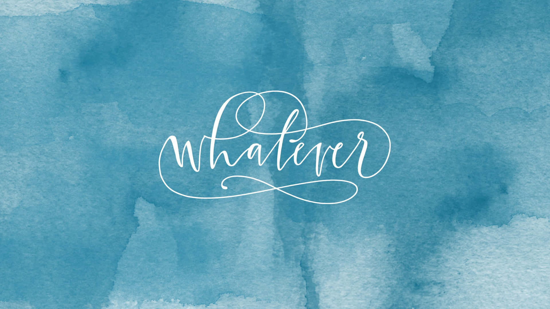 Hvad nu hvis - vandfarve håndskrift der viser en positiv besked? Wallpaper