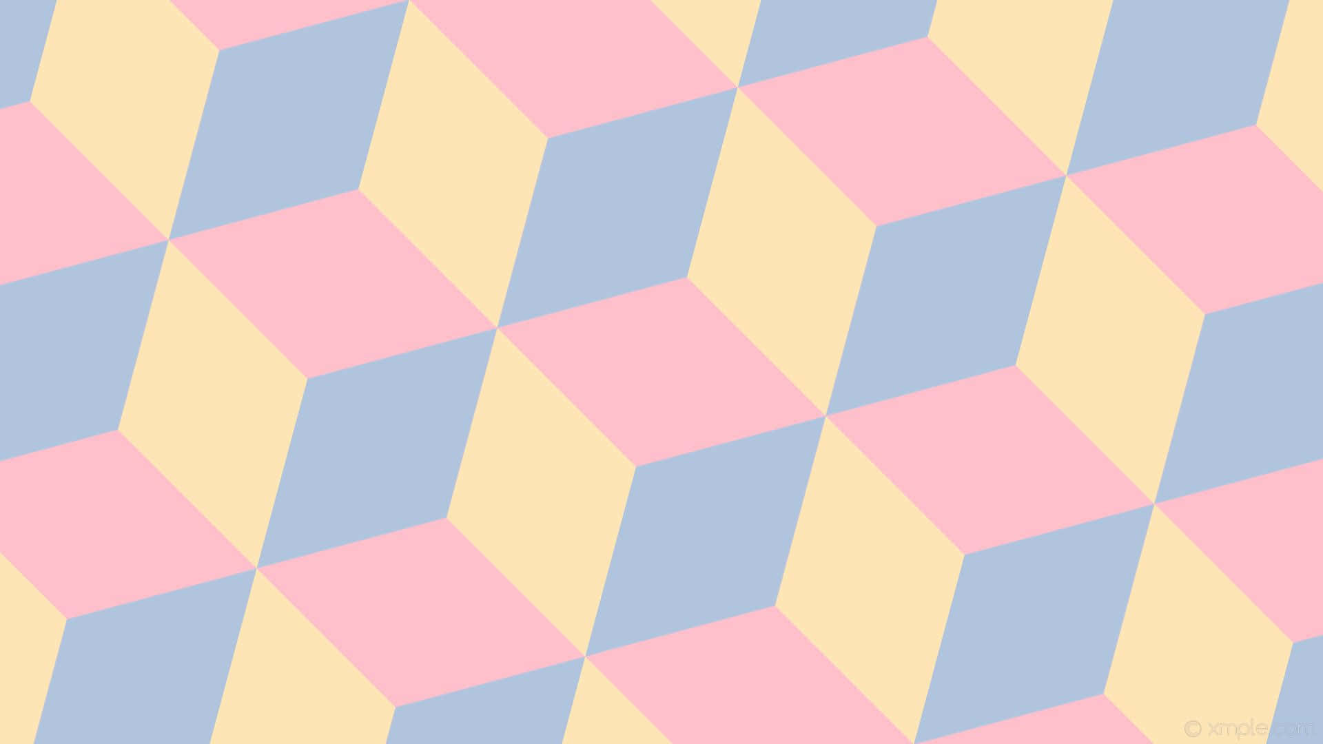 To klare nyanser af pink og blå blandes sammen i en dynamisk pastelfarve. Wallpaper