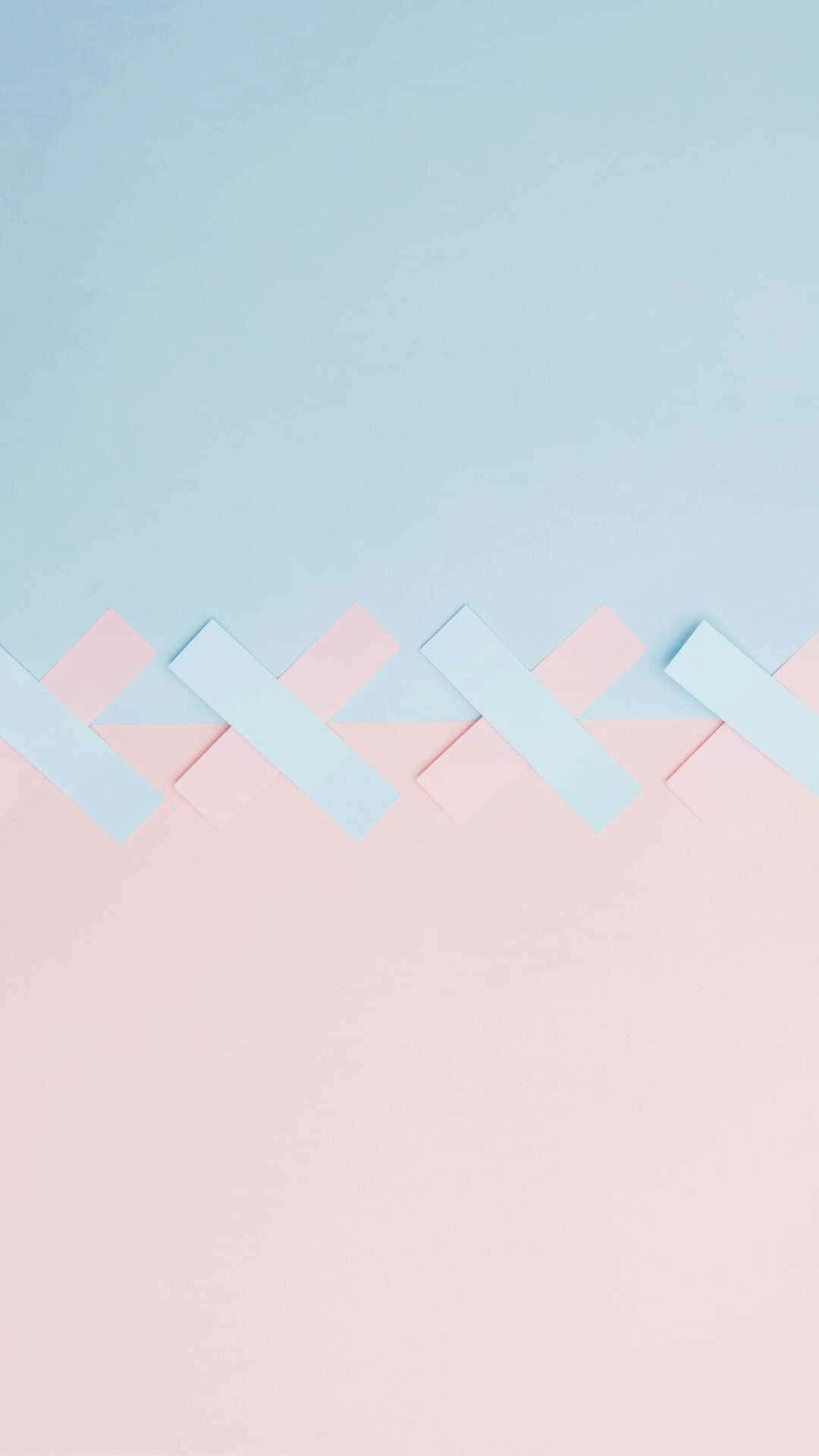 En beroligende pastelfarvet blå og pink gradient tapet. Wallpaper