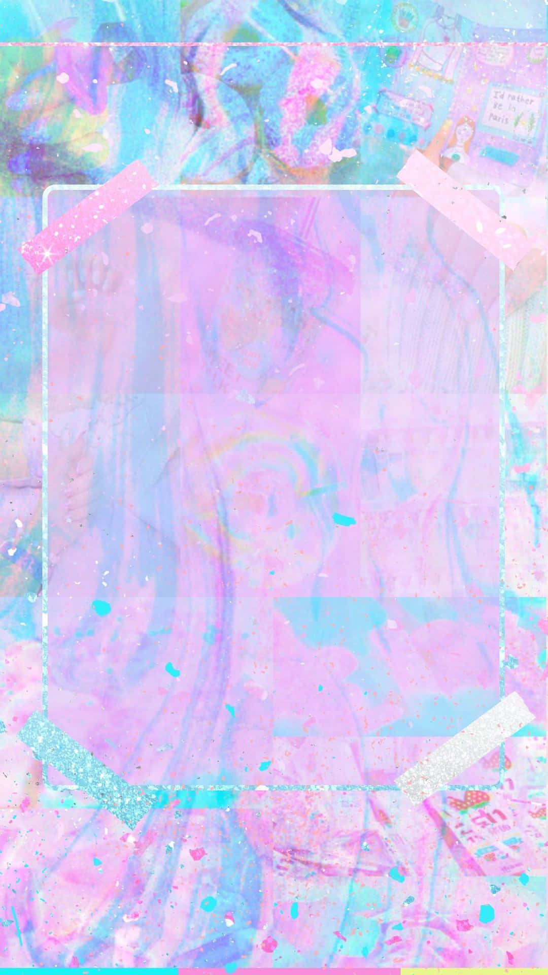 Pastellblauesund Rosafarbenes Hintergrundbild Wallpaper