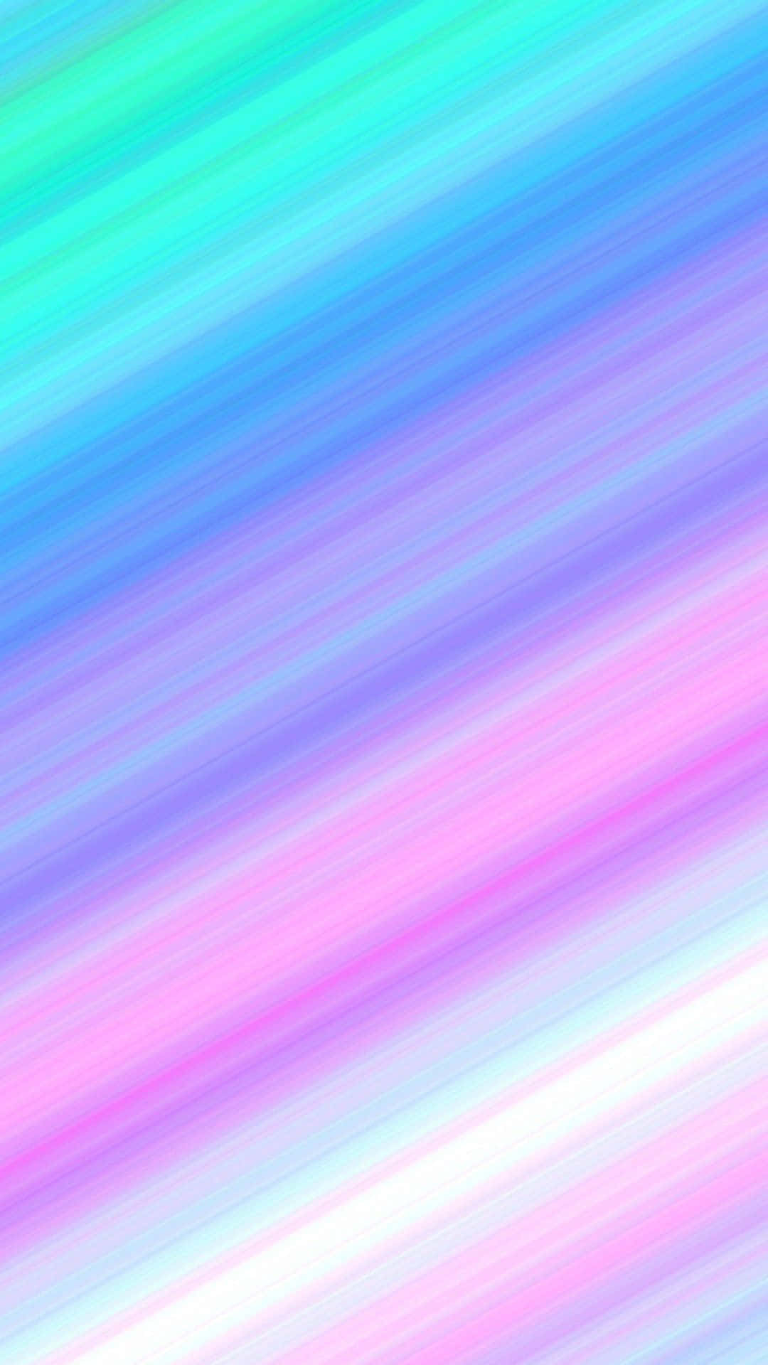 Enblå Och Rosa Gradientbakgrund Med Regnbågseffekt. Wallpaper