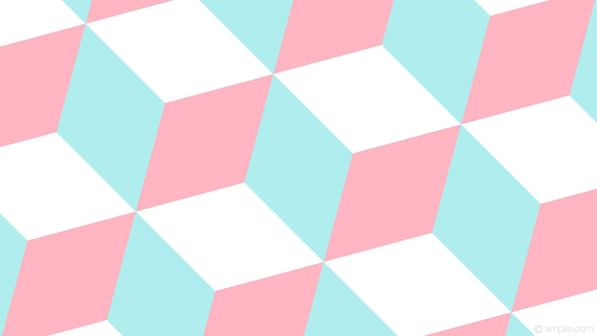 Et abstrakt pastelfarvet blå og pink tapet. Wallpaper