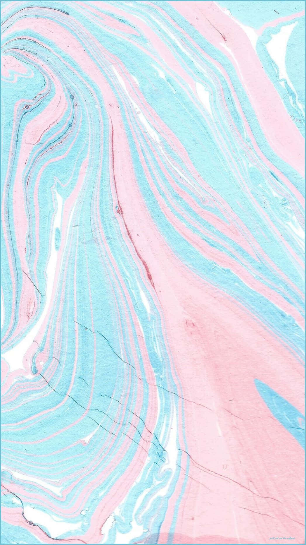 Bløde nuancer af pastelfarverne blå og pink danser over tapetet. Wallpaper