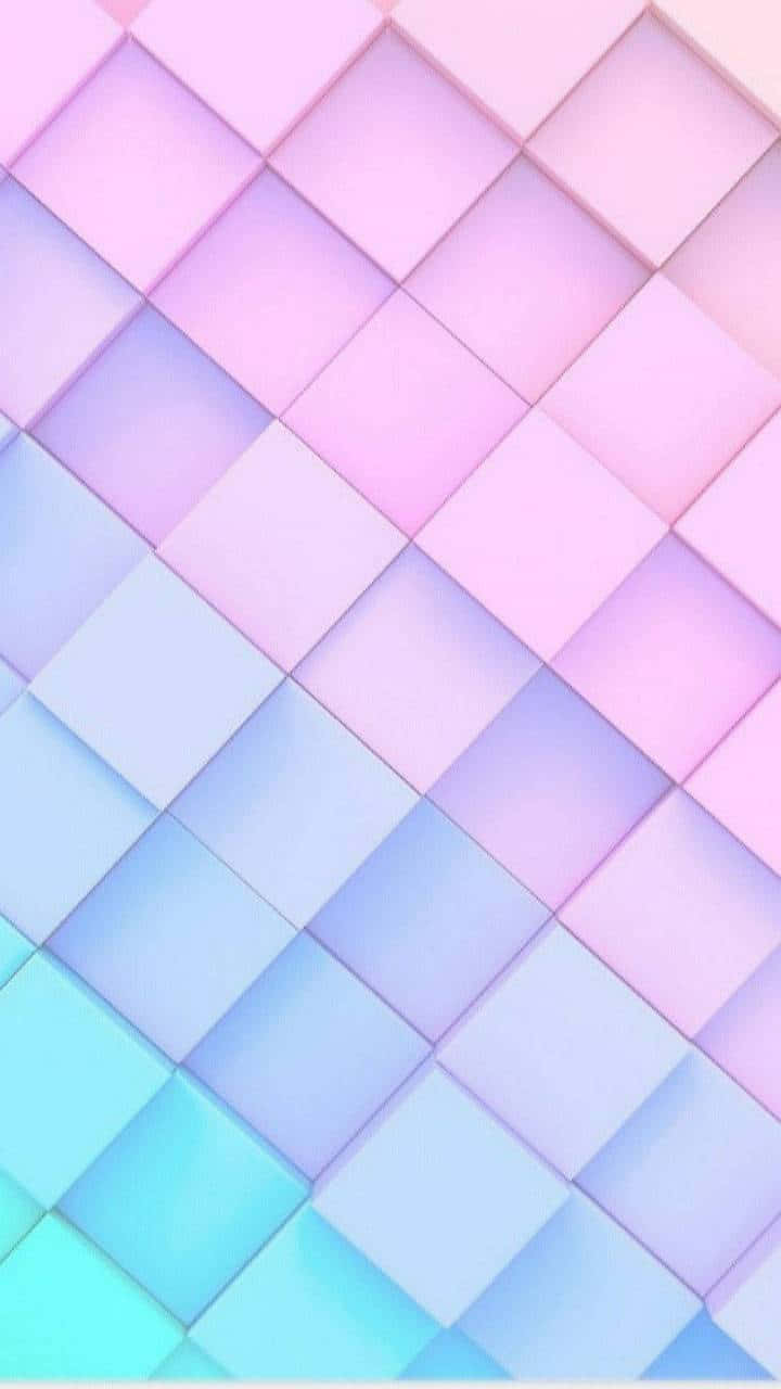 A pastel blue and pink dreamscape Wallpaper